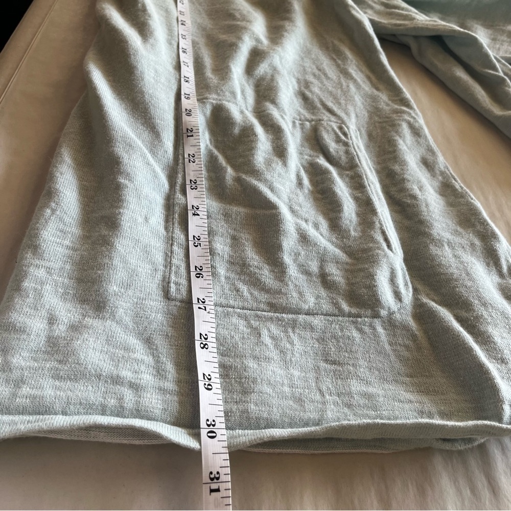 J. Jill PureJill Soft Cotton Light Blue Tunic-length V-Neck Sweater - Picture 10 of 10